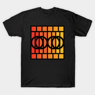 “Dimensional Rings” - V.4 Orange - (Geometric Art) (Dimensions) - Doc Labs T-Shirt